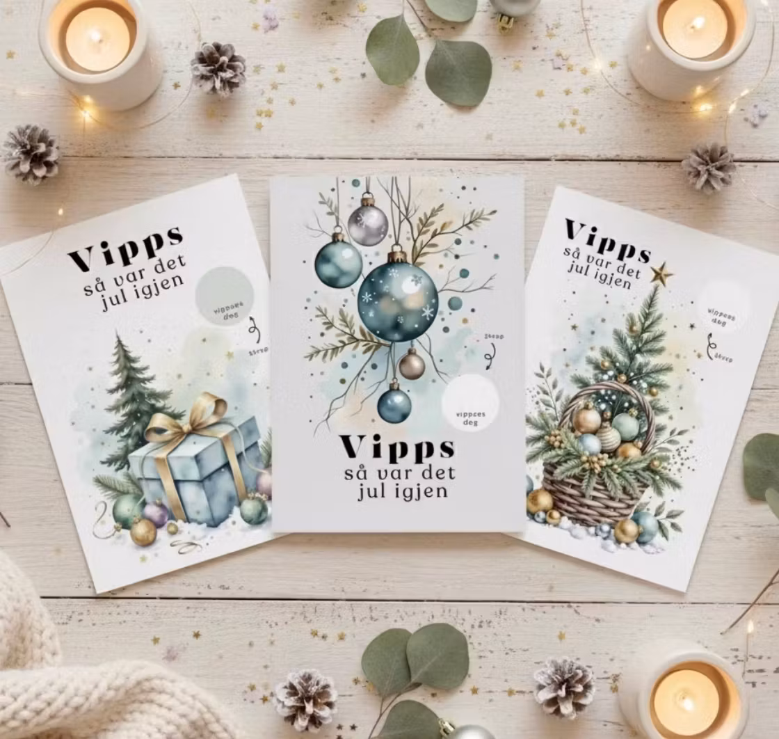 3pk Vipps Julekort
