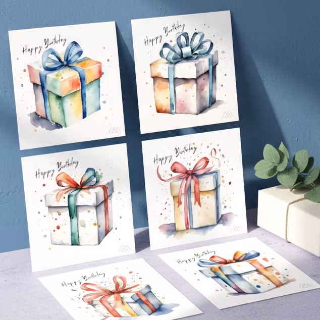 6pk Birthday Cards - Gaver
