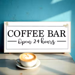 Crafty Clara Wooden Sign - "Coffee Bar"
