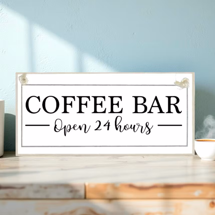 Crafty Clara Wooden Sign - "Coffee Bar"