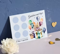 Skrap og vinn - Bursdagskort