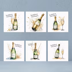 6pk Gratulerer med dagen kort