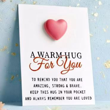 Pockethug - Mørk rosa  hjerte