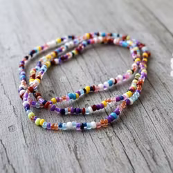 3pk Glass Beads Stretch Bracelet