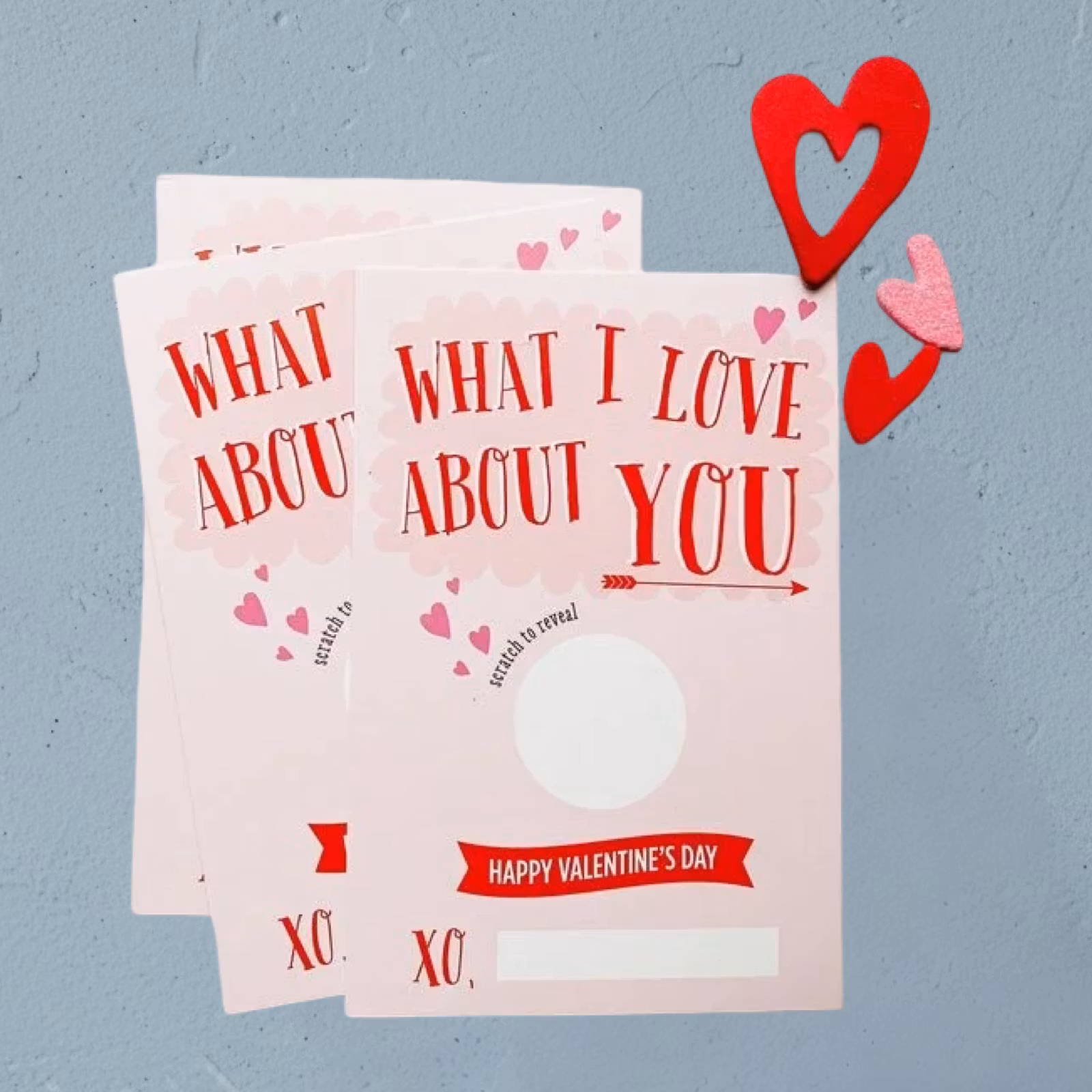 Paprika Paperie "Valentines Day" Scratch-Card - 2pk