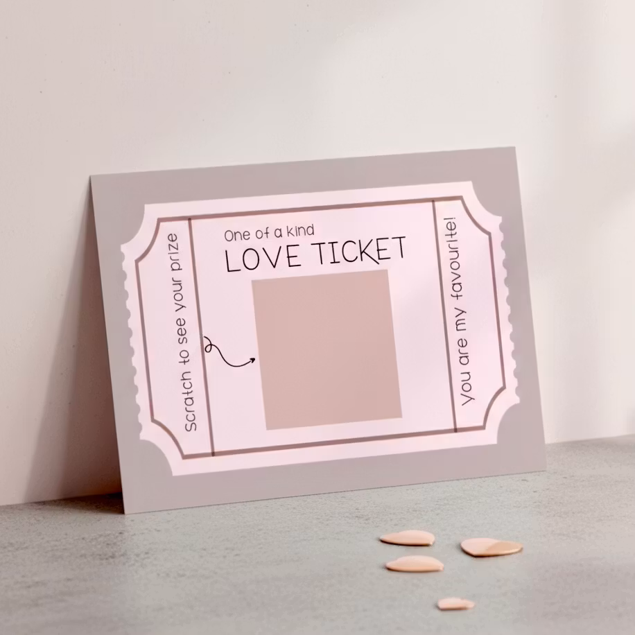 Raus Hverdag - Love Ticket Skrapekort