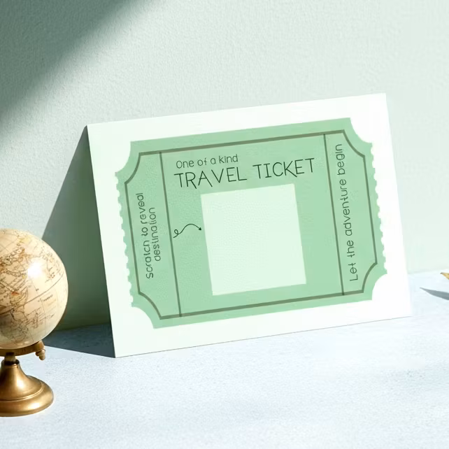 Raus Hverdag - Travel Ticket Skrapekort