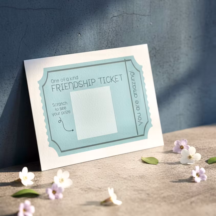 Raus Hverdag - Friendship Ticket Skrapekort