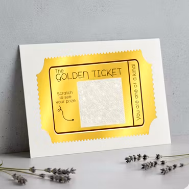 Raus Hverdag - Golden Ticket Skrapekort