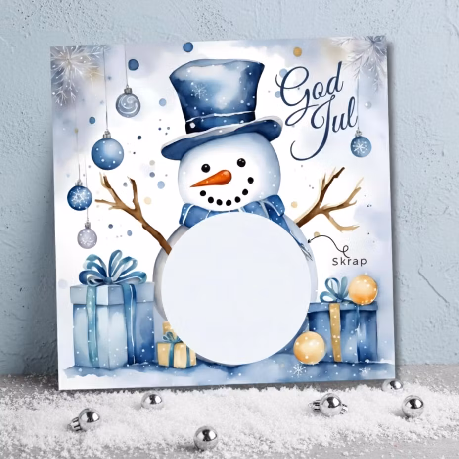 Skrapekort - Snømann