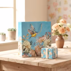 Stor Gavepose - Fugl og blomster
