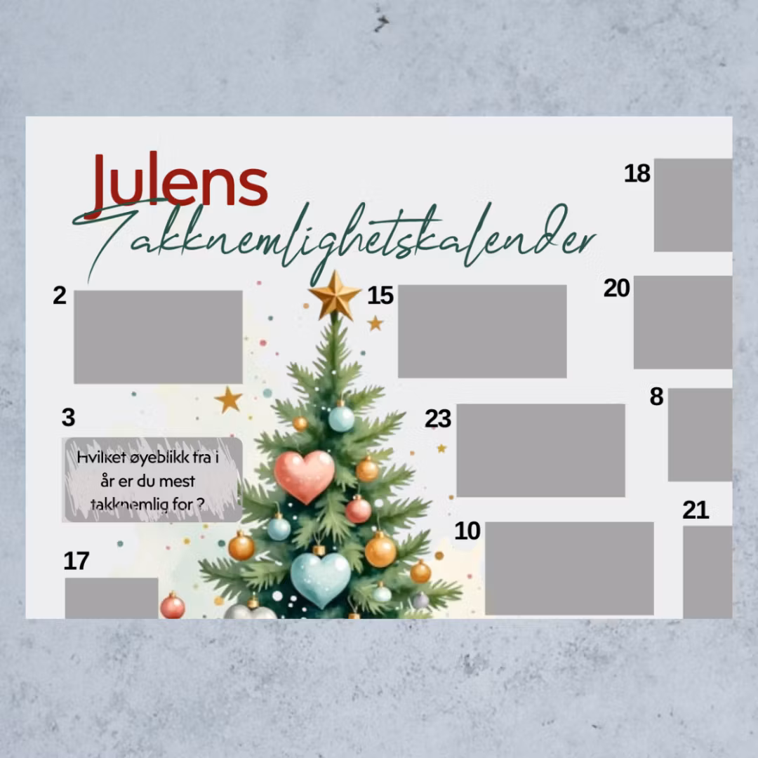 Scratch-off  Julekalender - Takknemlighetskalender