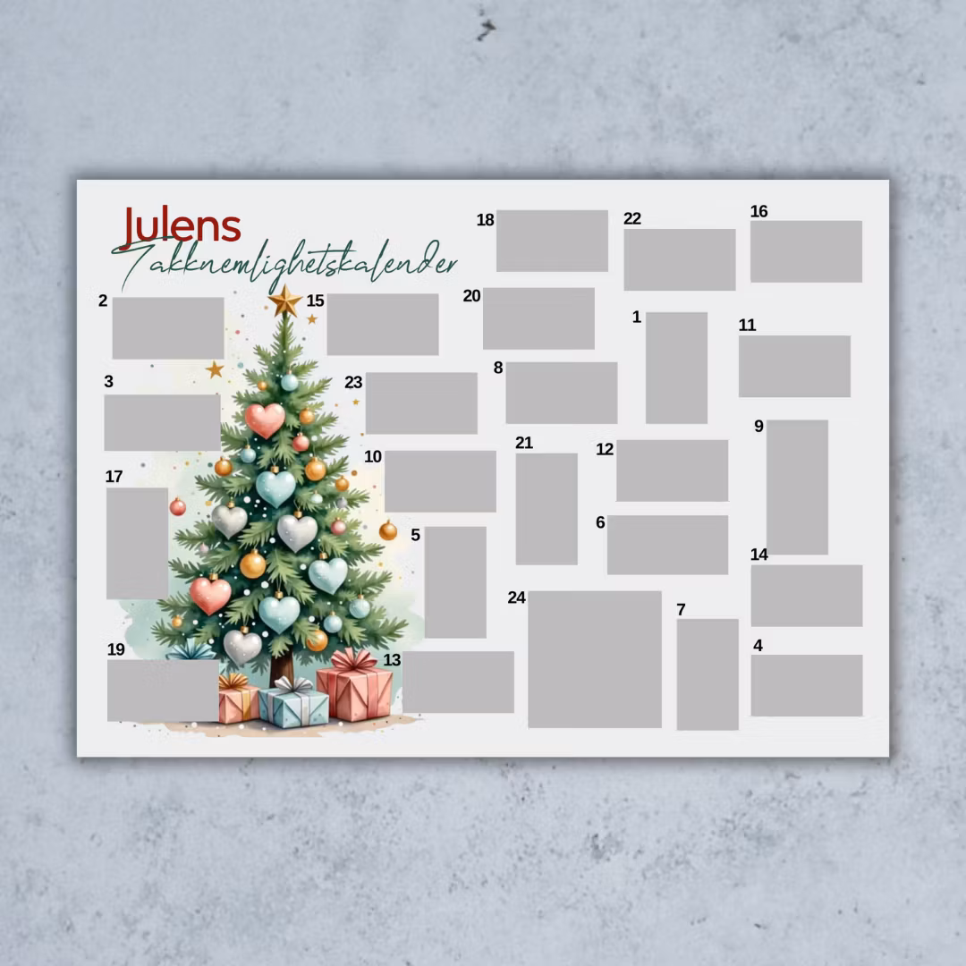 Scratch-off  Julekalender - Takknemlighetskalender