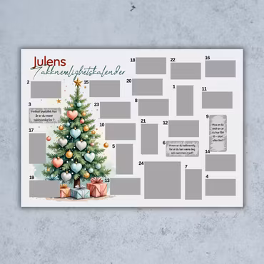 Scratch-off  Julekalender - Takknemlighetskalender