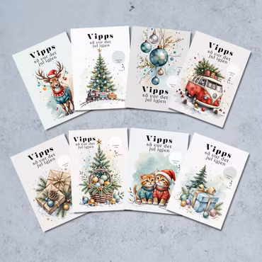 8pk Vipps Julekort