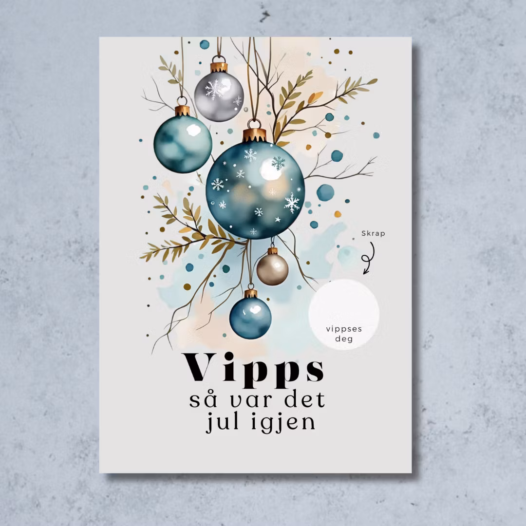 8pk Vipps Julekort