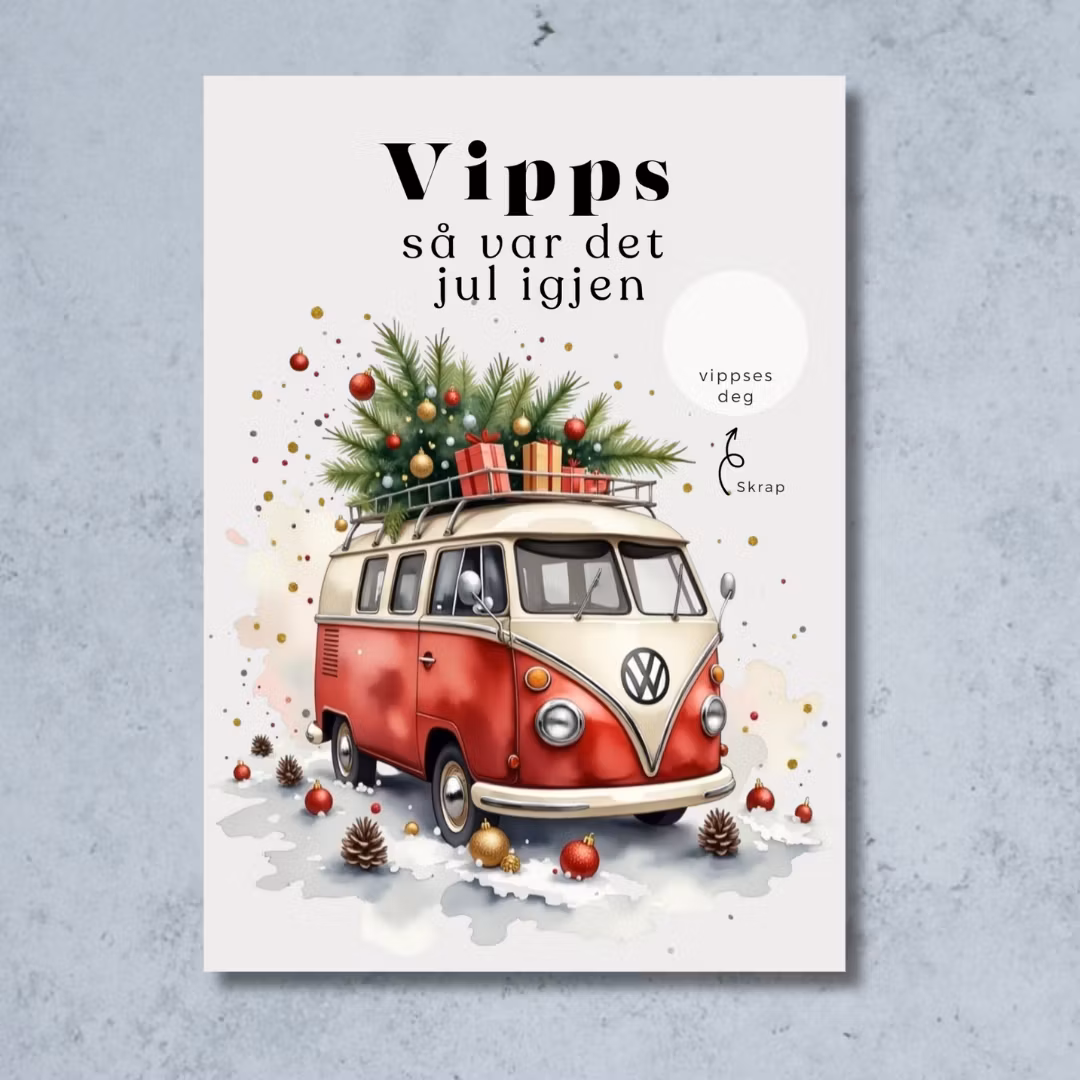 8pk Vipps Julekort