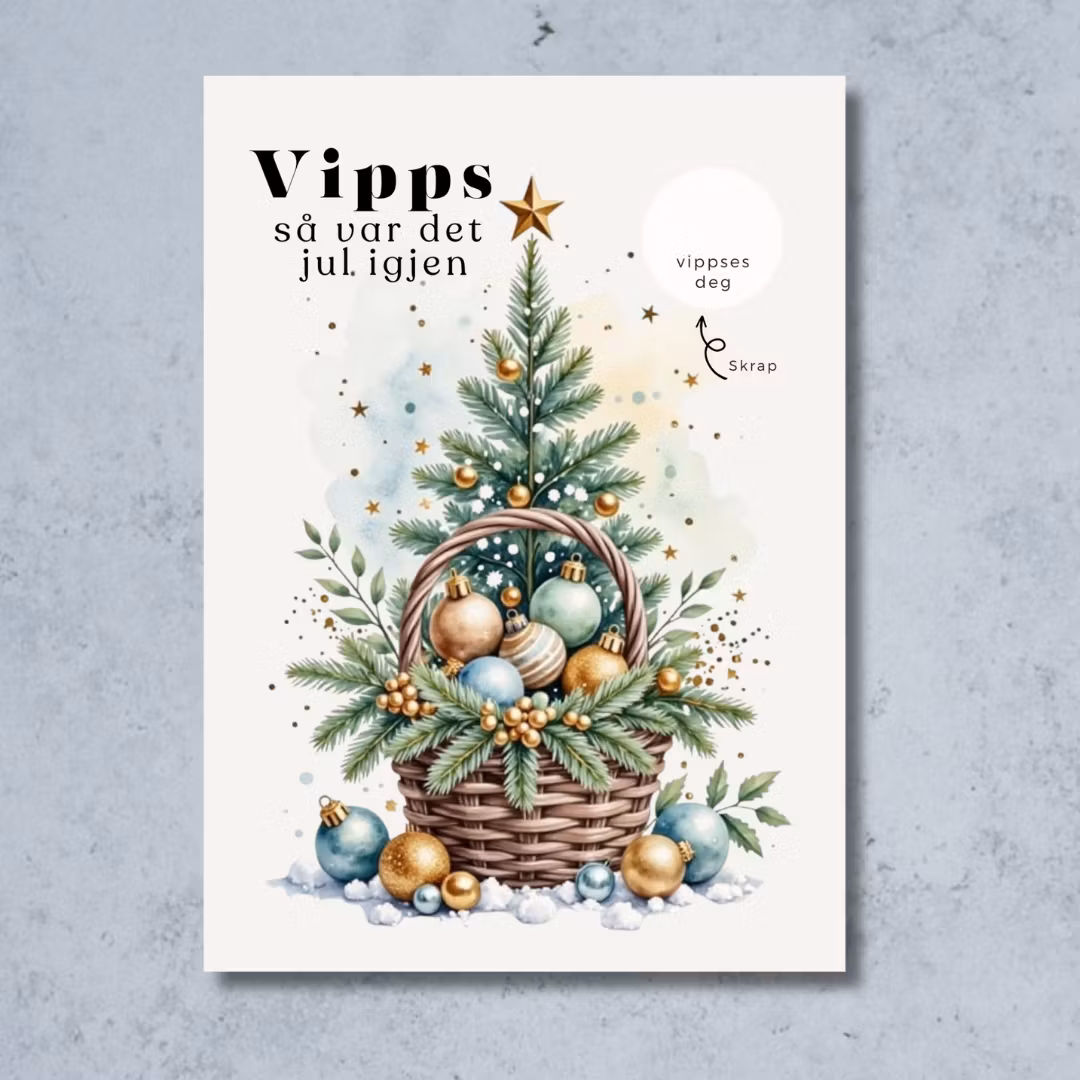 8pk Vipps Julekort