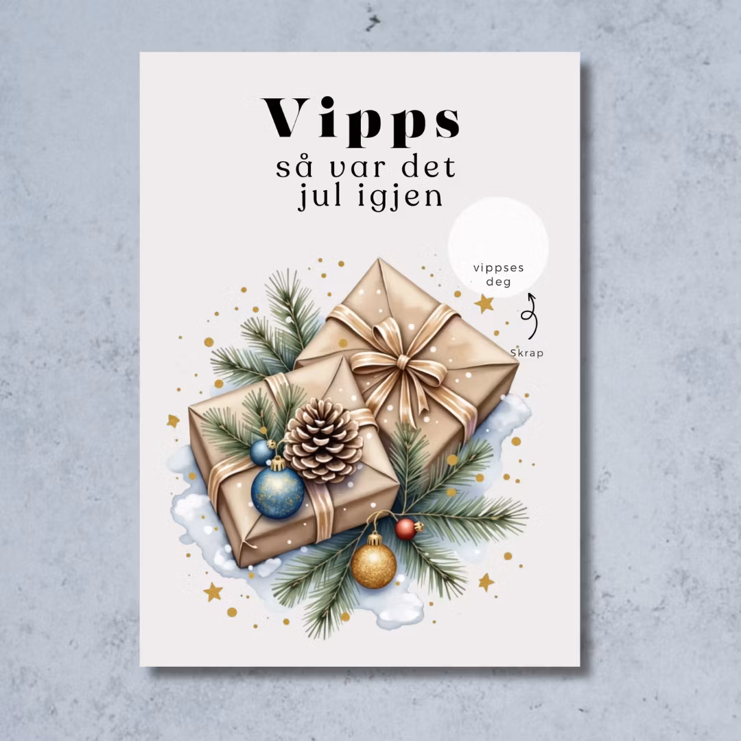 8pk Vipps Julekort