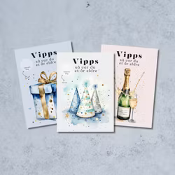 3pk Vipps Skrapekort - Bursdagsmix