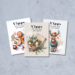 3pk Vipps Julekort