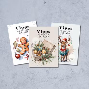 3pk Vipps Julekort