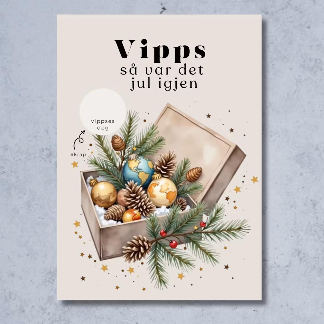 3pk Vipps Julekort