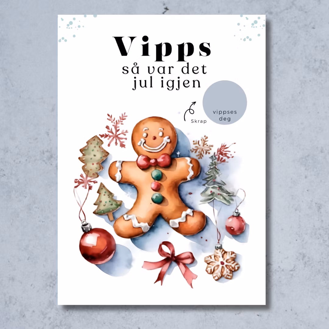 3pk Vipps Julekort