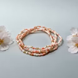 3pk Glass Beads Stretch Bracelet