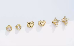 Øredobbsett – 3 Par: Perler & Sløyfer