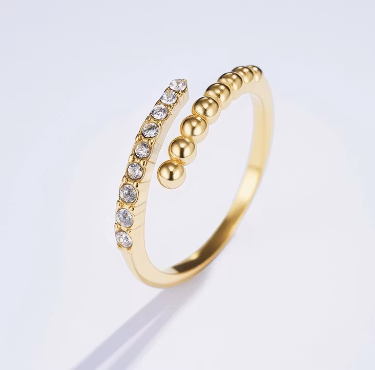 Justerbar gullbelagt ring