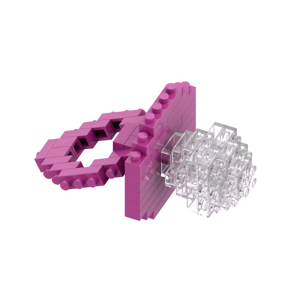 Brixies - Gratulasjonskort med Byggefigur - Rosa Smokk