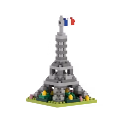 Brixies - Gratulasjonskort med Byggefigur - Eifeltower