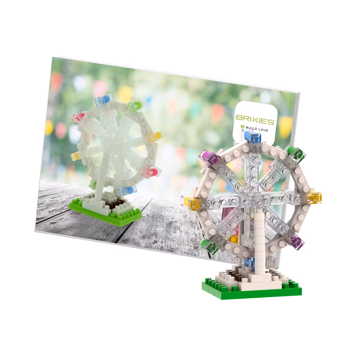 Brixies - Gratulasjonskort med Byggefigur - Pariserhjul