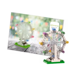 Brixies - Gratulasjonskort med Byggefigur - Pariserhjul