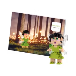 Brixies - Gratulasjonskort med Byggefigur - Fairy