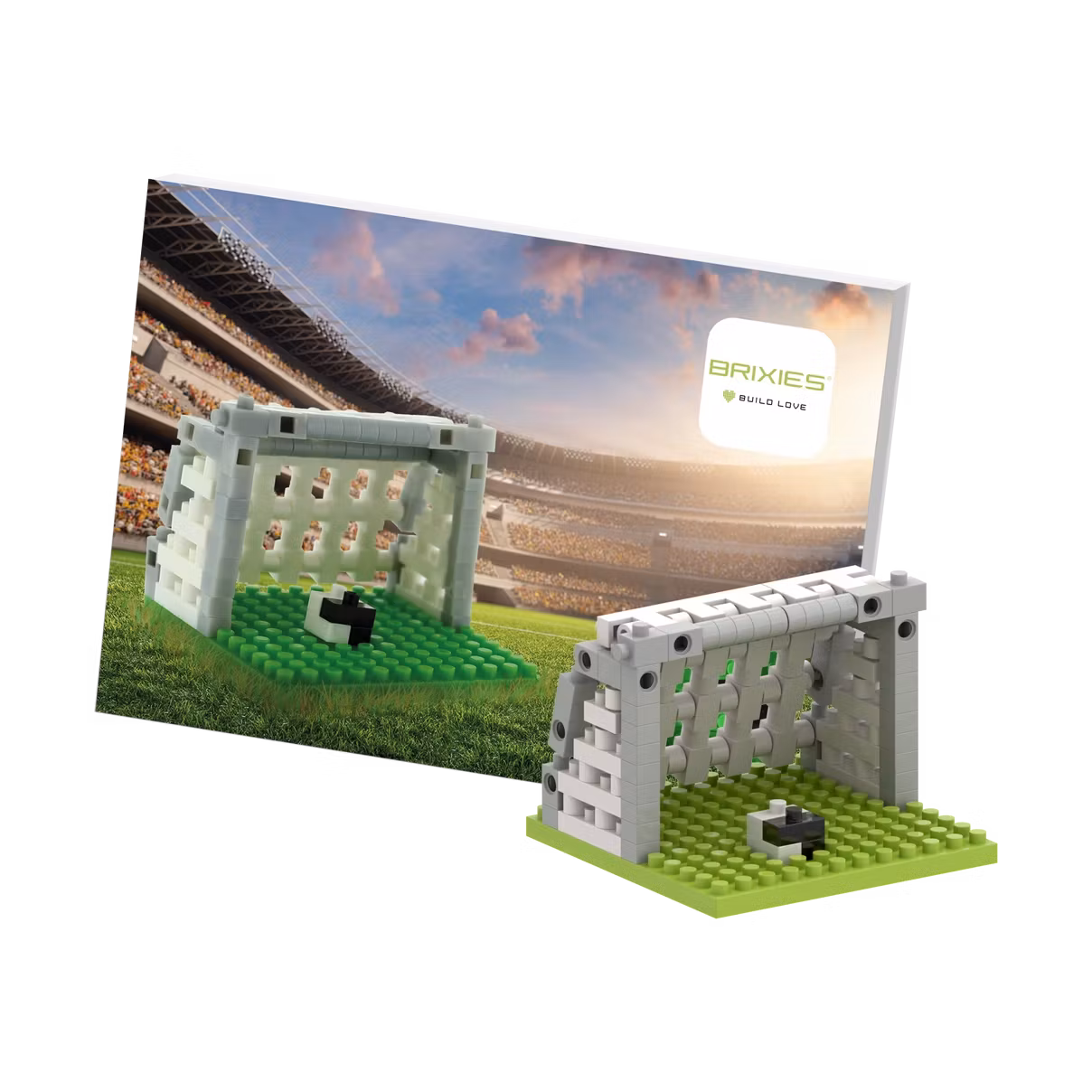 Brixies - Gratulasjonskort med Byggefigur - Fotball