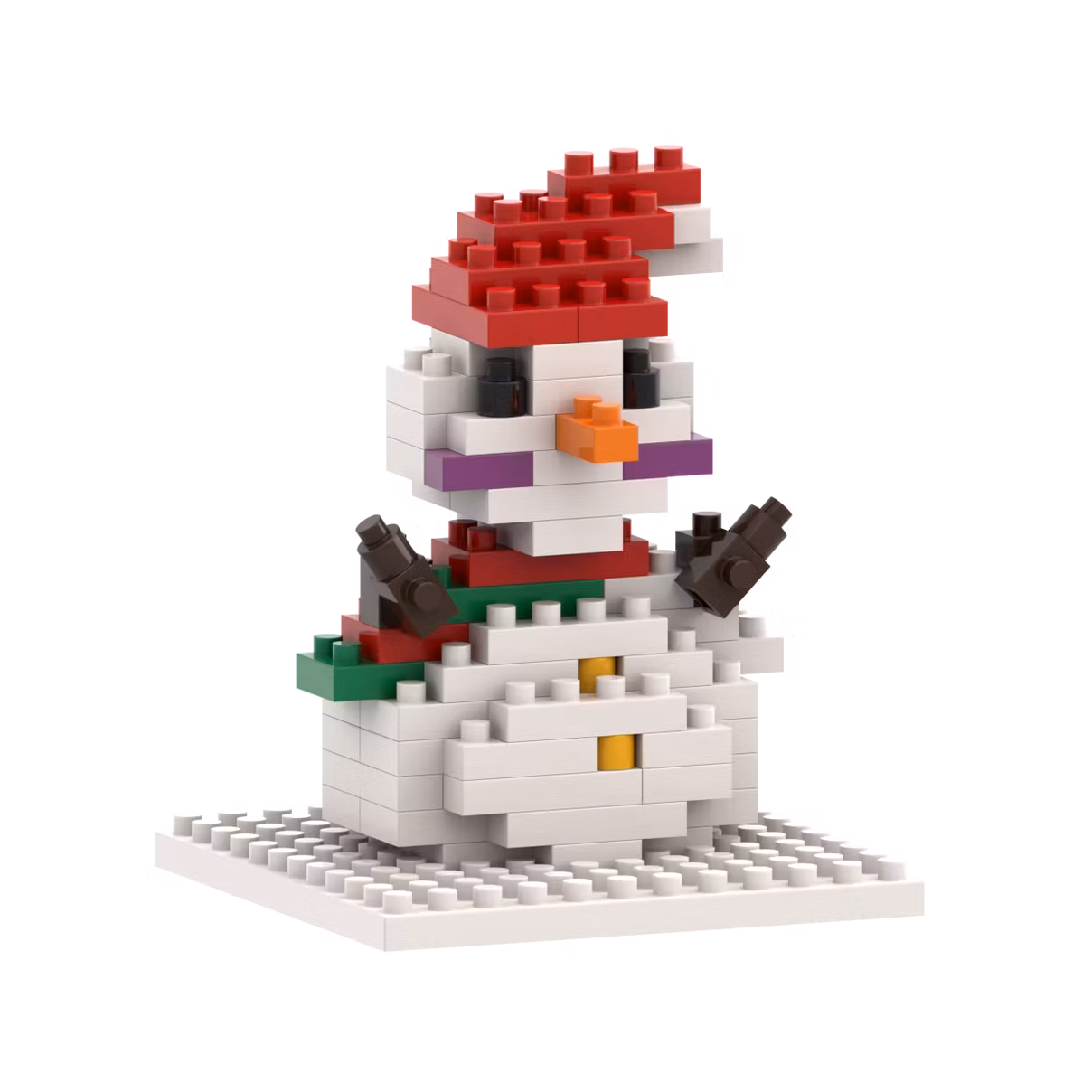 Brixies - Gratulasjonskort med Byggefigur - Snømann