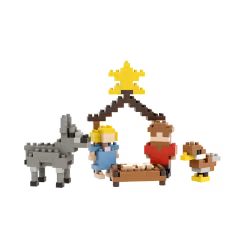 Brixies - Gratulasjonskort med Byggefigur - Julekrybbe