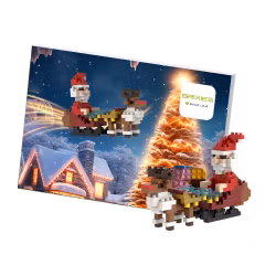 Brixies - Gratulasjonskort med Byggefigur - Julenisse