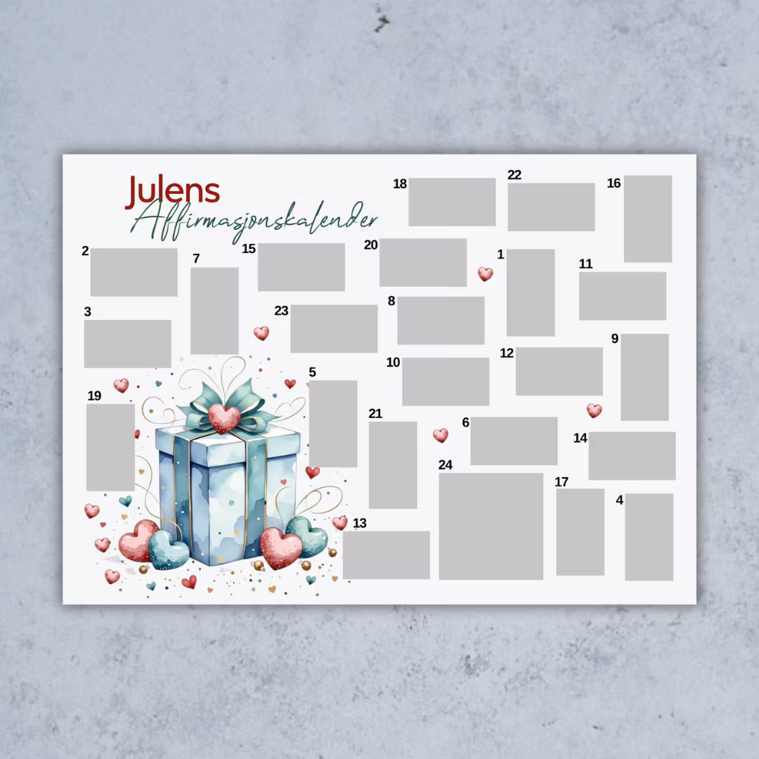 Scratch-off  Julekalender - Affirmasjonskalender
