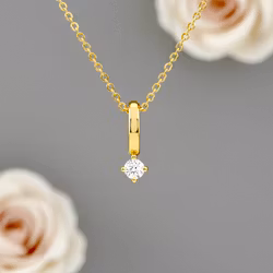 Gullkjede - Mini Krystal