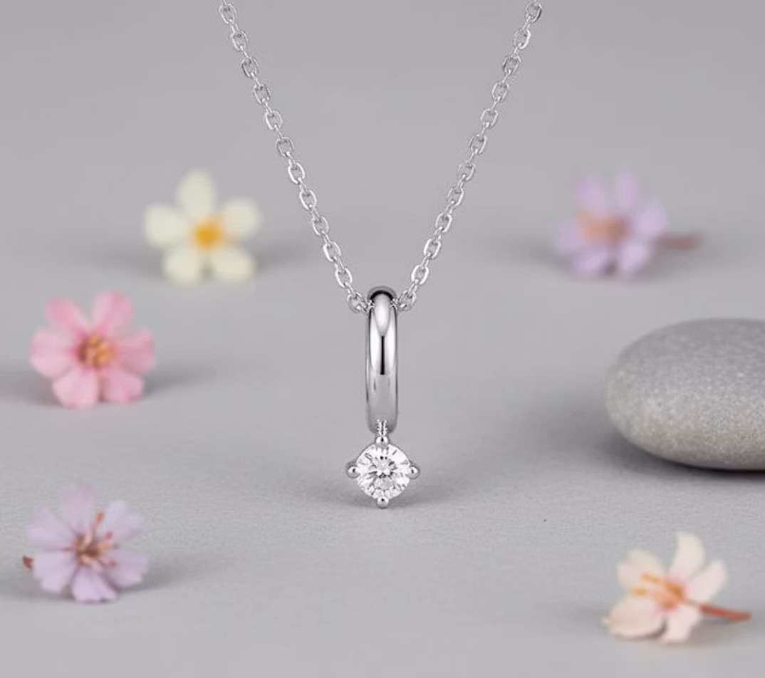 Sølvkjede - Mini Krystal