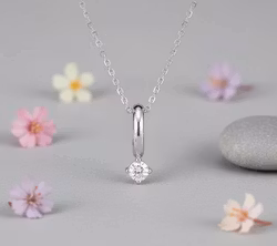 Sølvkjede - Mini Krystal