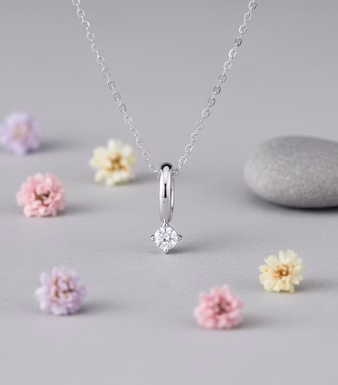 Sølvkjede - Mini Krystal