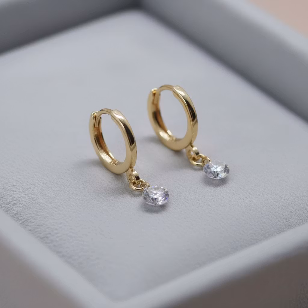 Huggies gulløredobber - 5mm