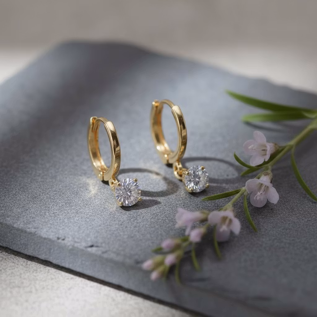 Huggies gulløredobber - 5mm