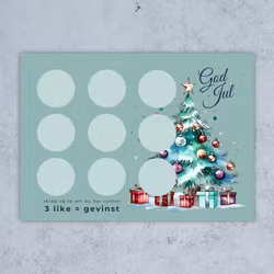 Skrap og vinn - Julekort