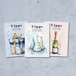 3pk Vipps Skrapekort - Bursdagsmix