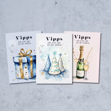 3pk Vipps Skrapekort - Bursdagsmix